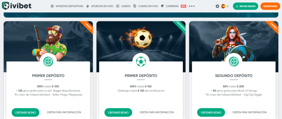 IviBet Ofertas de Bonos